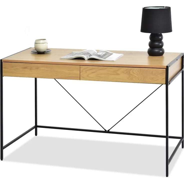 Compleo Schreibtisch mit 2 Schubladen, Breite: 123 cm, Modern design