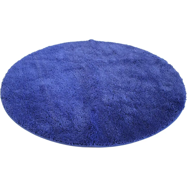 Kinzler J-10001/104 Royalblau Badematte, Mikrofaser, 90 cm rund