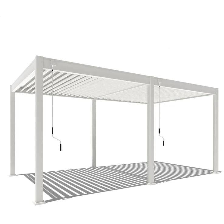 Weide 'Classic' Pergola, freistehend, Aluminium / Stahl weiß, 530 x 300 x 255 cm – Bild 2