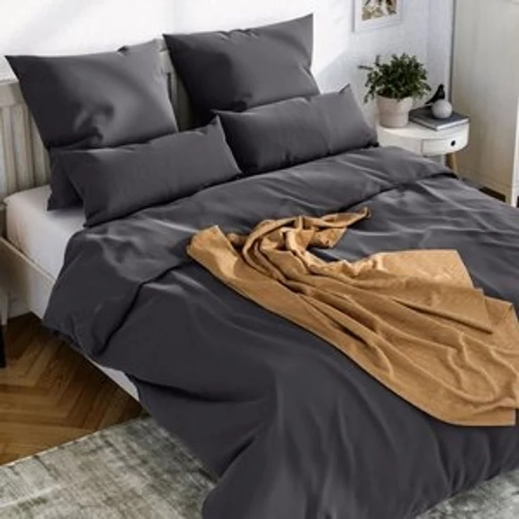 Wolkenfeld Bettwäsche Mako-Satin Baumwollsatin Sommerbettwäsche, 100% Baumwolle, 2 teilig, 135x200 cm, 155x220, 200x200 & Übergrößen I inkl. Kissenbezüge 80x80 – Bild 6