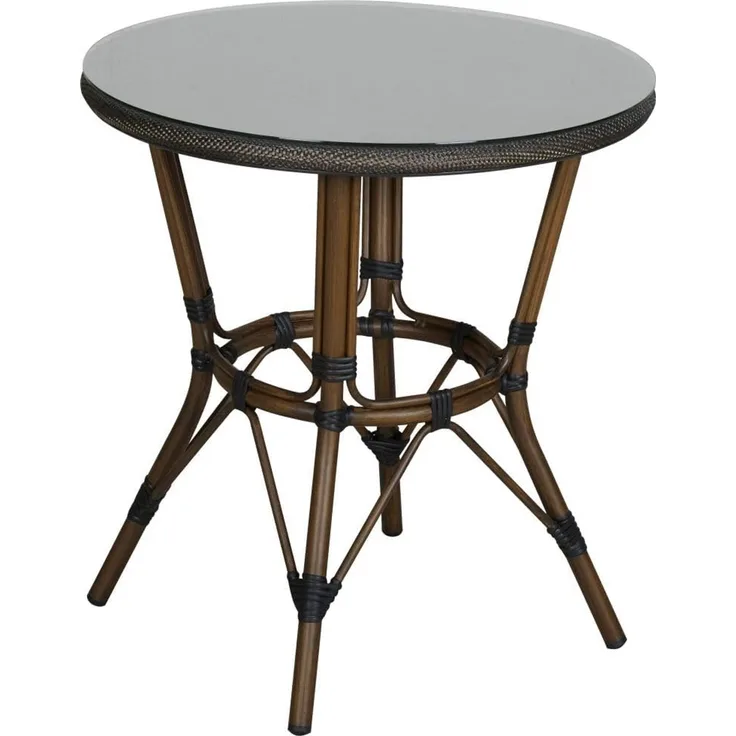 TrendLine Gartentisch Valencia rund gastronomietauglich Bistrotisch Balkontisch