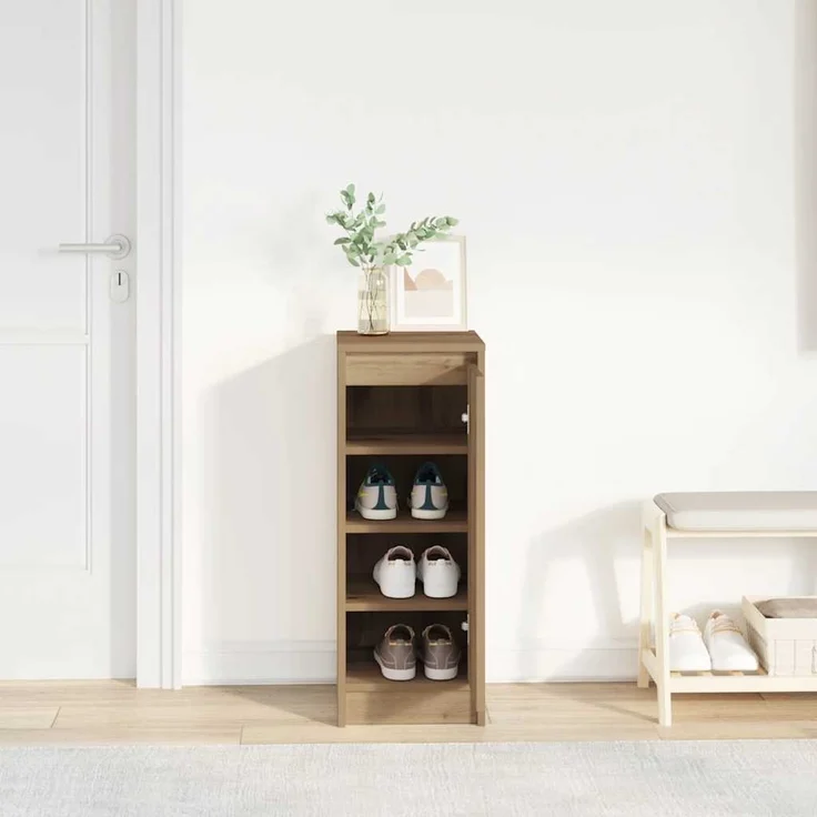 vidaXL Schuhschrank Artisan-Eiche 29,5x34x76 cm Holzwerkstoff 861867 – Bild 2