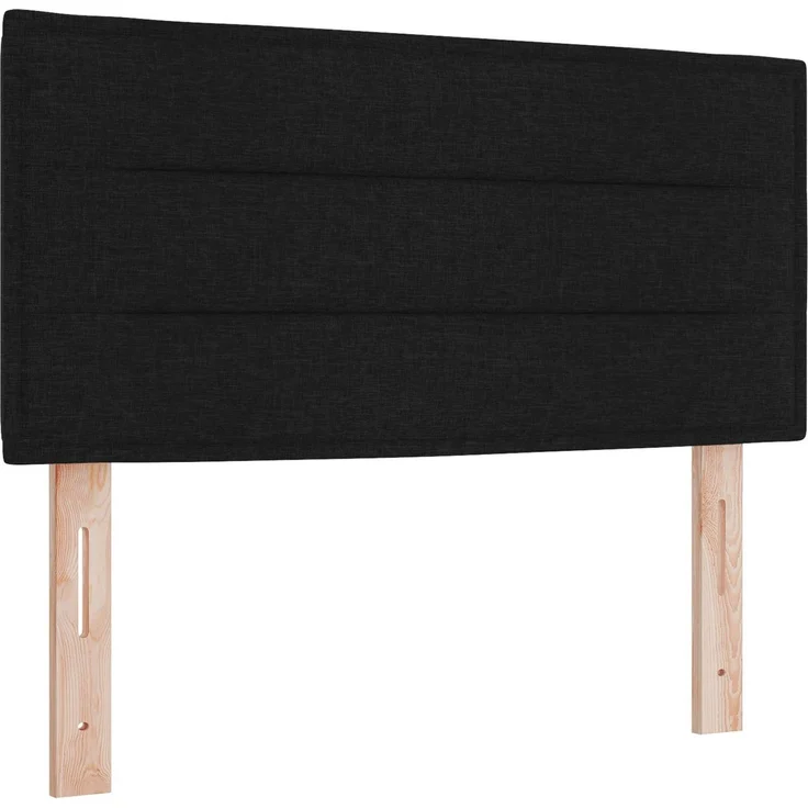vidaXL Boxspringbett mit Matratze Schwarz 80 x 200 cm Stoff 3450343 – Bild 4