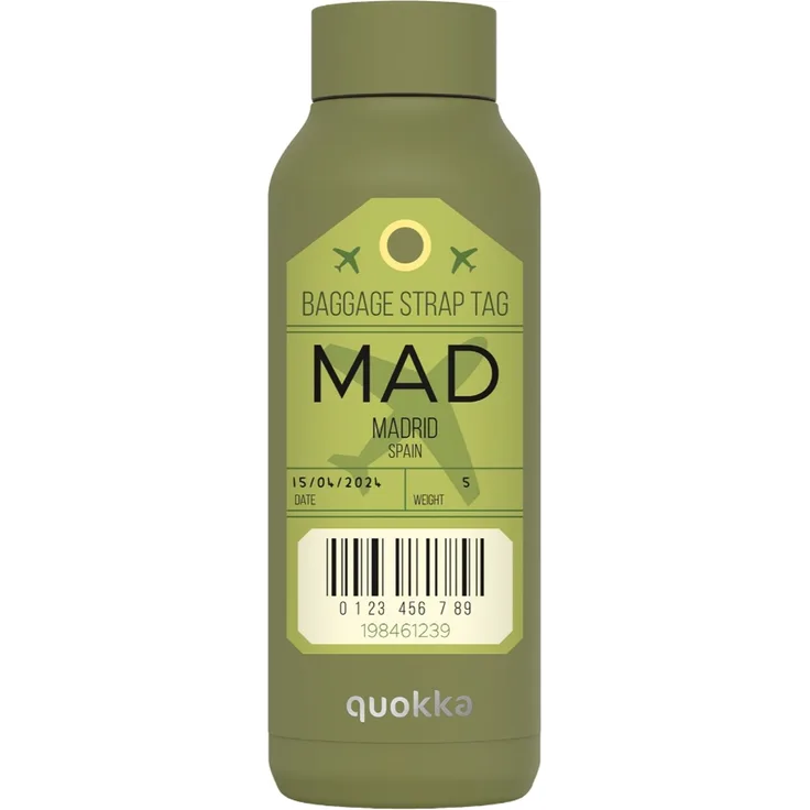 Quokka Oliven Grün Thermo Trinkflasche aus Edelstahl 510 ml Isolierflasche für Alltag