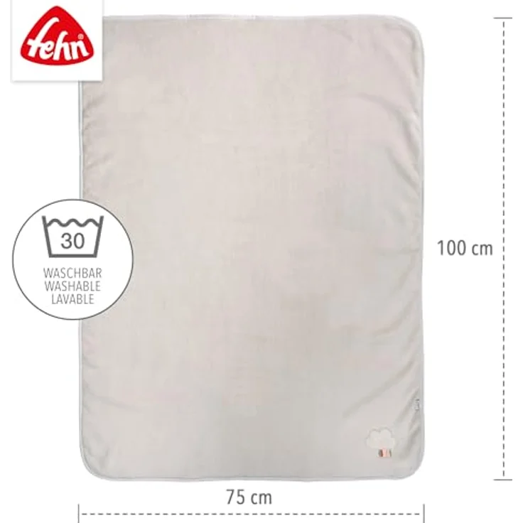 Fehn Kuscheldecke Faultier - 75 x 100 cm Grau – Bild 6