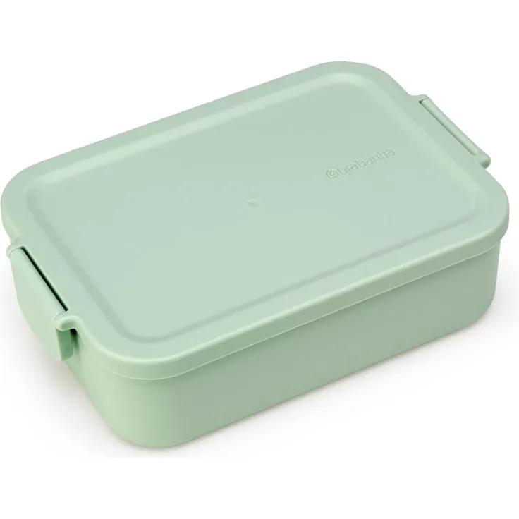 Brabantia - Make & Take Brotdose - Medium - Platz für Sandwiches - Deckel mit Klickverschluss - Gefriergeeignet - Spülmaschinen- & Mikrowellenfest - Jade Green - 20 x 13,5 x 5,5 cm