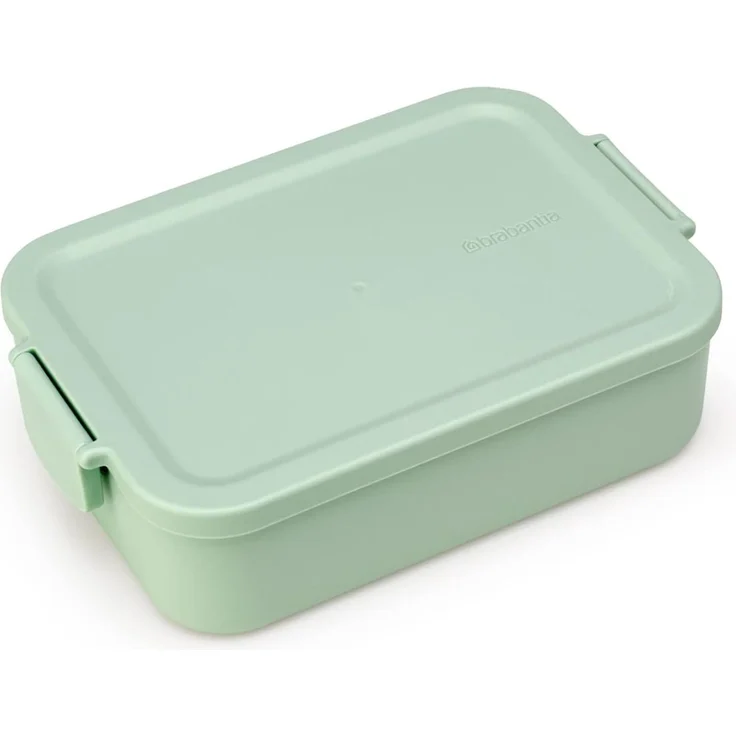 Brabantia - Make & Take Brotdose - Medium - Platz für Sandwiches - Deckel mit Klickverschluss - Gefriergeeignet - Spülmaschinen- & Mikrowellenfest - Jade Green - 20 x 13,5 x 5,5 cm