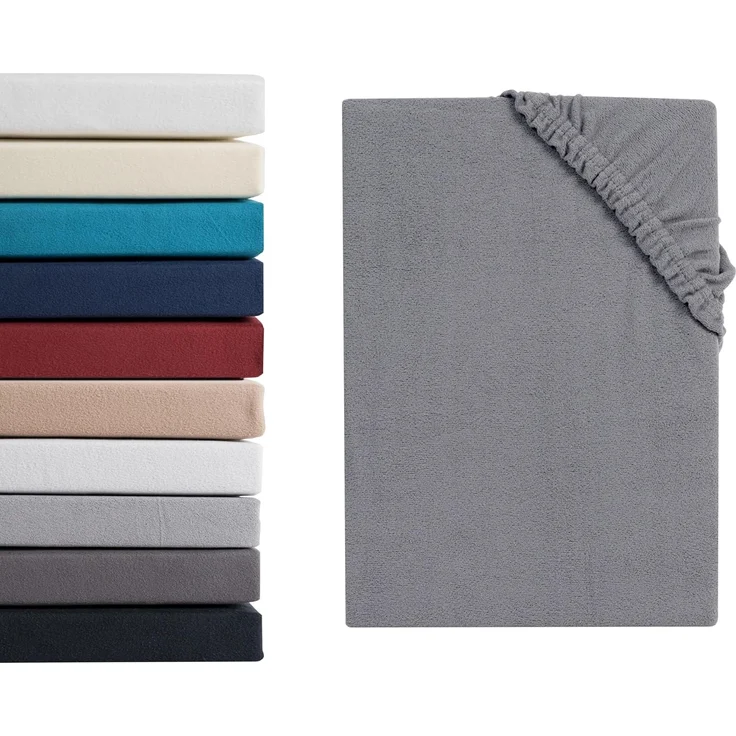Hometex Premium Textiles Spannbettlaken aus Mikroflausch oder Teddyflausch - Bettlaken extra warm & kuschelig, Gummizug: Rundum, viele Größen und Farben in Premium Qualität
