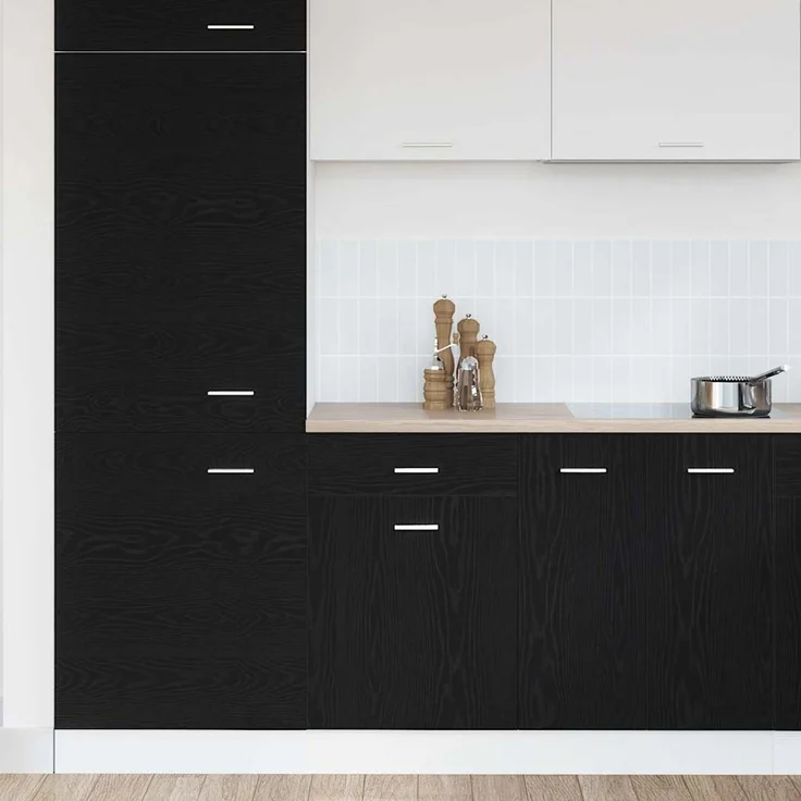 vidaXL Hängeschrank Schwarz Eichen-Optik 50 x 46 x 81,5 cm 863257 – Bild 4