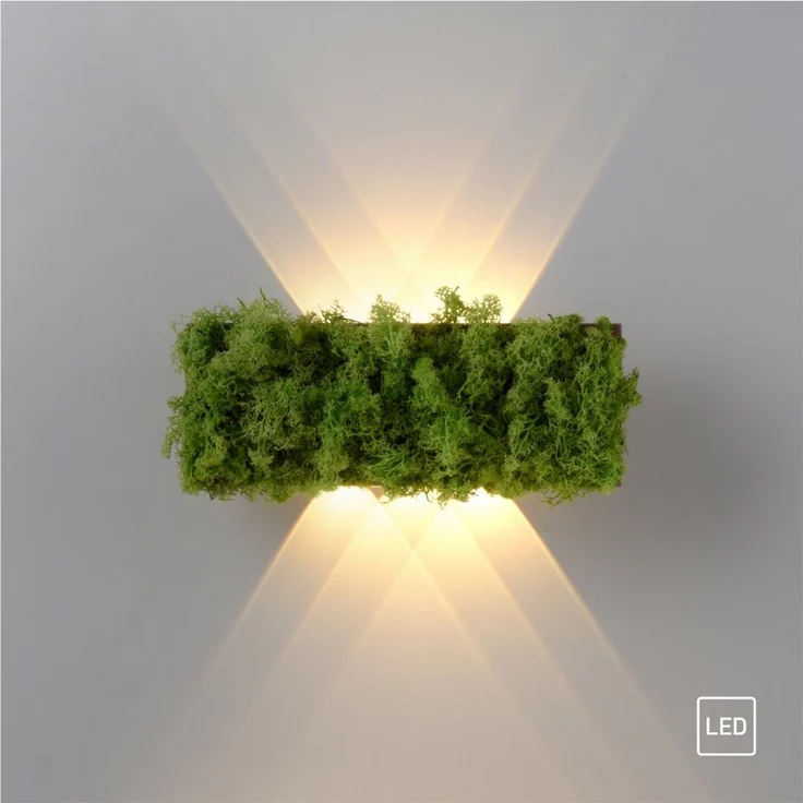 JUST LIGHT 15637-66 GREEN CARLO LED Wandleuchte moos eckig – Bild 3