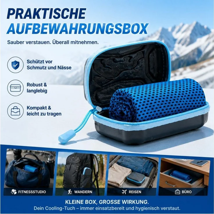 Diwzbyn Sporthandtuch 3 Stück Kühlendes Handtuch Kühlhandtuch Cooling Towel Kühlendes, Handtuch Kühltücher Sporthandtuch Kühlende Handtücher Fitness – Bild 4