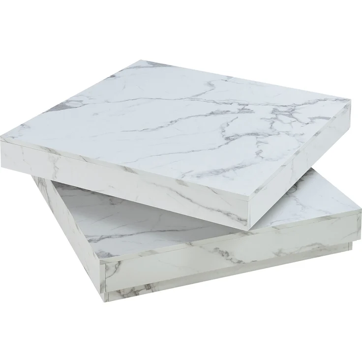 Couchtisch Florenz 76x76x38 cm Marmoroptik, weiß [en. casa] – Bild 6