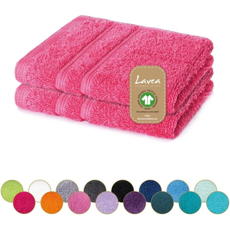 Lavea Seiftuch Bali, 30x30cm aus 100% Bio-Baumwolle, einzigartig weiche Seiftücher mit Aufhänger (Set, 2-St), hochwertige und nachhaltige Premium Waschlappen - schonende Reinigung – Bild 1