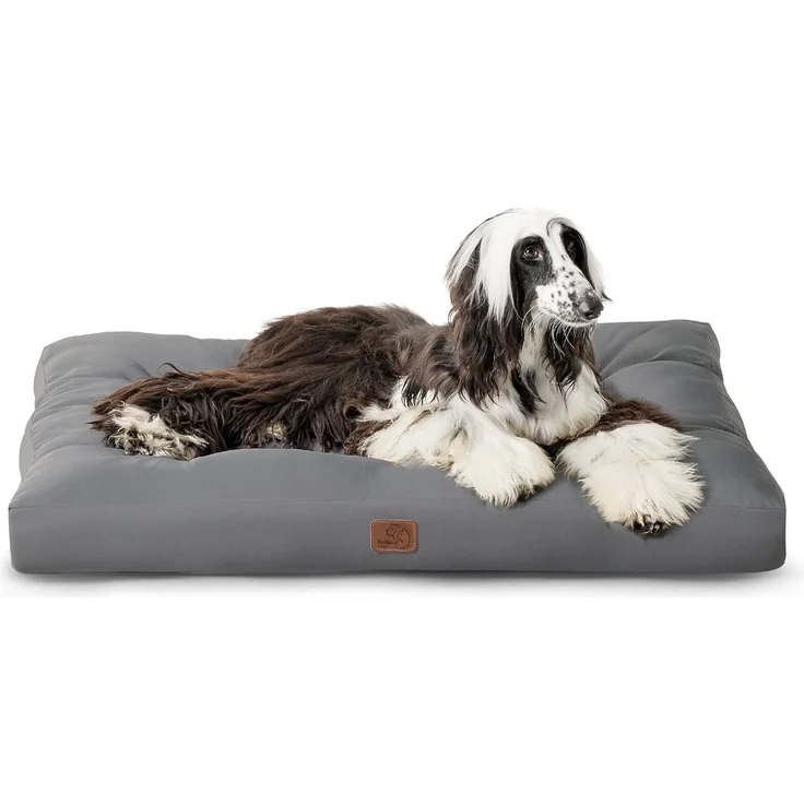 BEDSURE Hundekissen Grosse Hunde waschbar - 120x90 cm hundematratze XXL für große, mittelgroße Hunde Outdoor gepolstert Hundematte dunkelgrau in 10cm Höhe, XL Kühlmatte für Haustiere – Bild 1