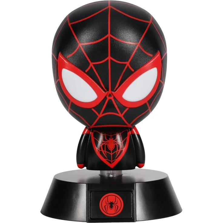 Paladone Spider-Man - Miles Morales - Tischlampe Marvel Merchandise, Schwarz, 10 cm, PP6606SPM
