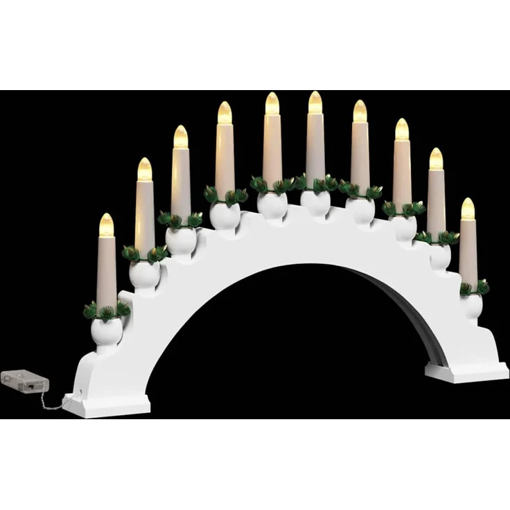 vidaXL Weihnachtskerzenbogen mit 10 LED Kerzen LEDs Warmes Weiß 42019709 – Bild 5