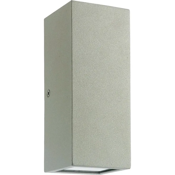 LED Wandleuchte, IP44, Up & Down, Edelstahl, H 16cm