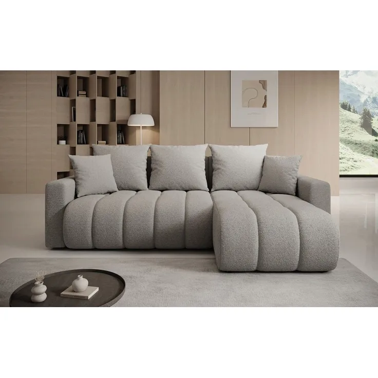 Luxusbetten24 Schlafsofa Designer Sofa Giulio L, mit Stauraum und Schlaffunktion
