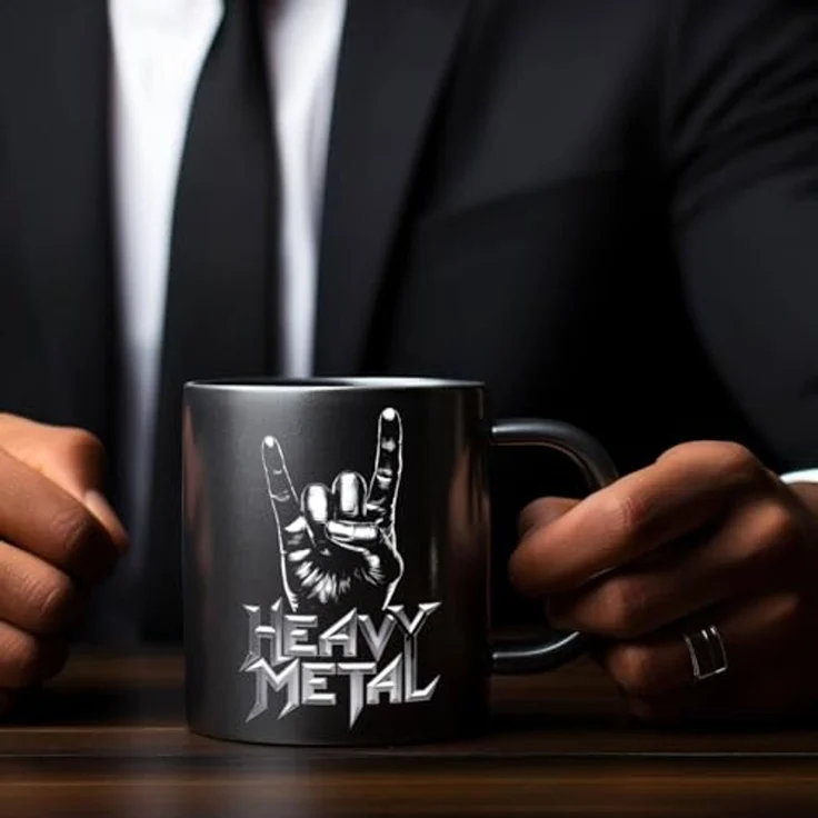 speecheese Tasse Rockzeichen Hand - Heavy Metal Tasse – Bild 5