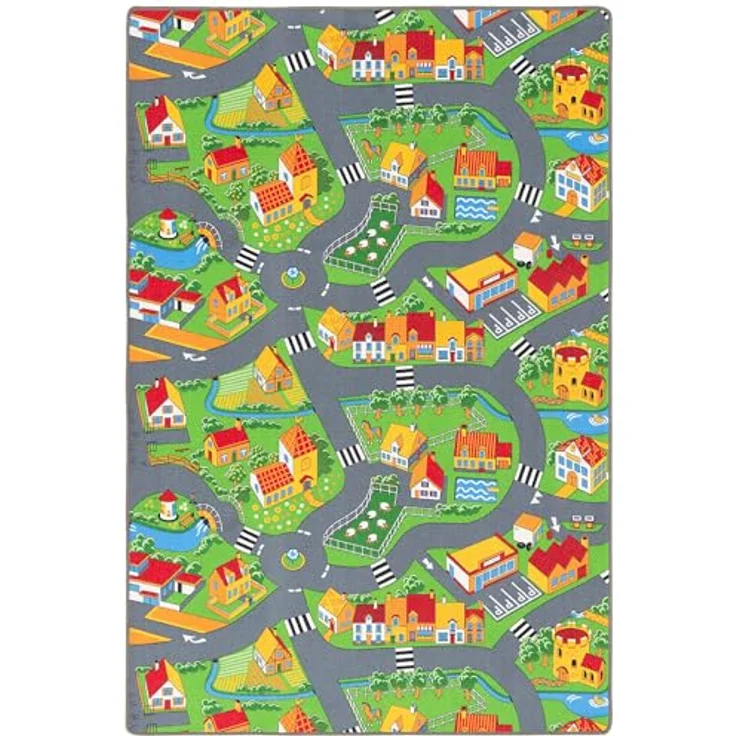 Snapstyle Kinder- und Spielteppich, 100% Polyamid, Little Village, 133x133 cm – Bild 8