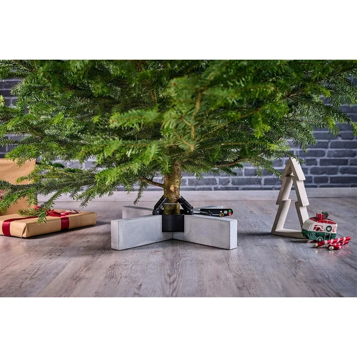 Krinner Kopenhagen Christbaumständer Beton, bis 250 cm Baumhöhe, Stamm max. Ø 12 cm – Bild 2