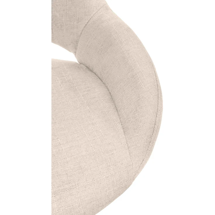 CLP Barhocker Milet Stoffbezug höhenverstellbar drehbar mit Rückenlehne,creme gold – Bild 7