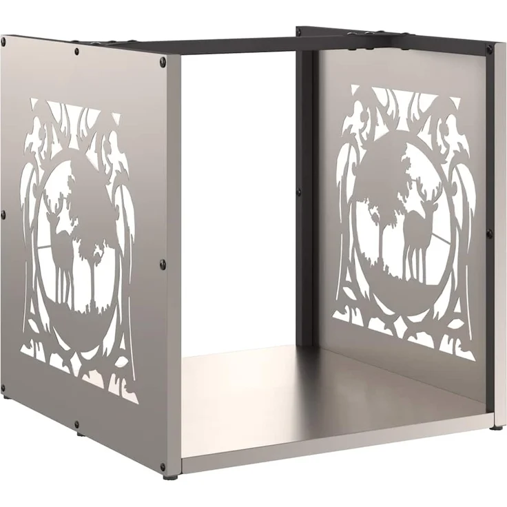 vidaXL Brennholzregal 40x40x40 cm Wetterfester Stahl 864254 – Bild 4