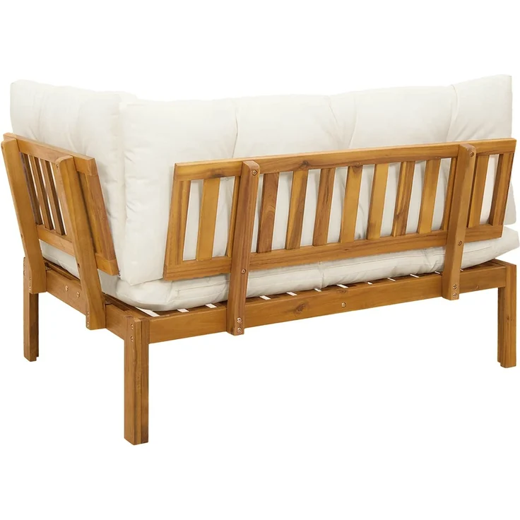 vidaXL Gartenecksofa Natürlich und Cremweiß Akazienholz 42026770 – Bild 7