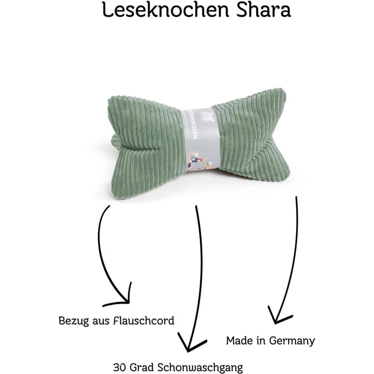 MAGMA Leseknochen SHARA - ca. 42 x 22 cm salbei – Bild 3