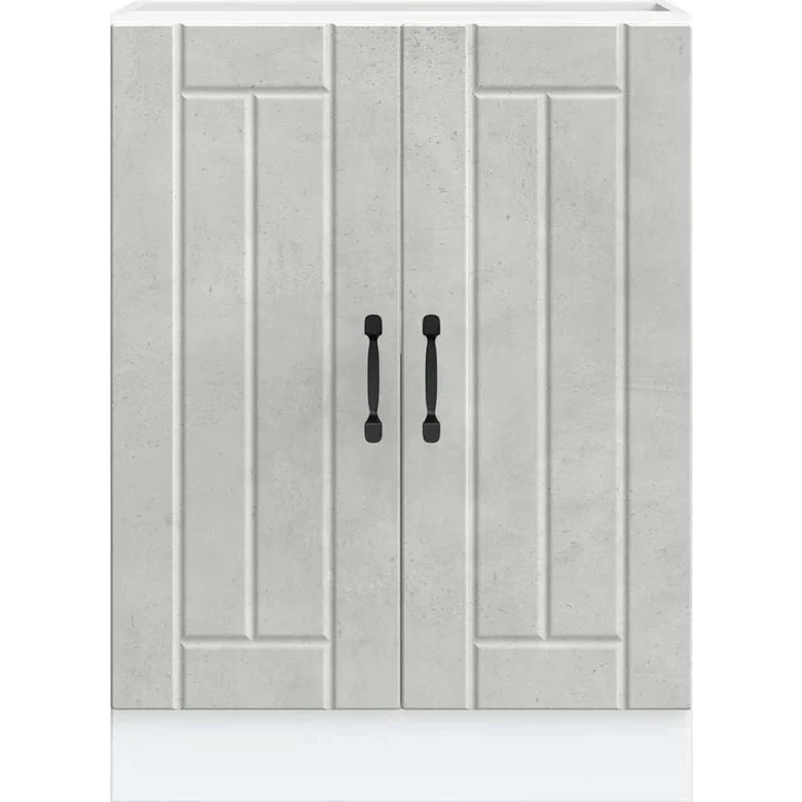 vidaXL Spülenunterschrank Lucca Betongrau Holzwerkstoff 853681 – Bild 3