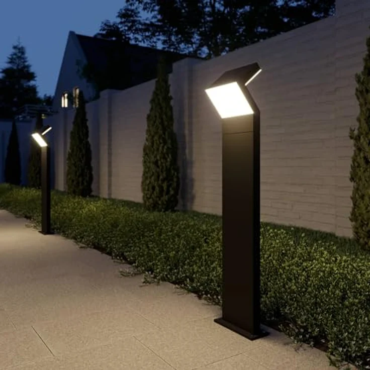 Arcchio LED Außenleuchte Havin, 2-flammige Wegeleuchte aus Aluminium in Schwarz, IP65, energiesparend – Bild 3