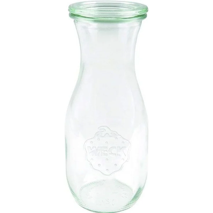 WECK Vorratsglas Weck Glasflasche Saftflaschen Glas 1 L 6 Stück Flasche für Säfte – Bild 2