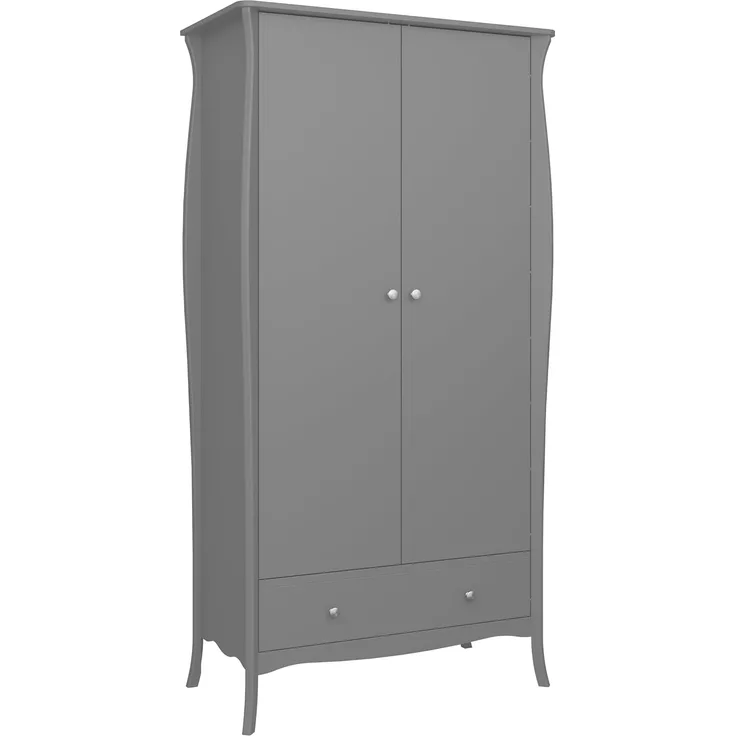 ebuy24 Kleiderschrank Simon Kleiderschrank 1 Schublade 2 Türen grau.