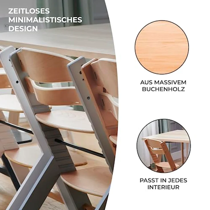 KINDERKRAFT High chair ENOCK white legs – Bild 6
