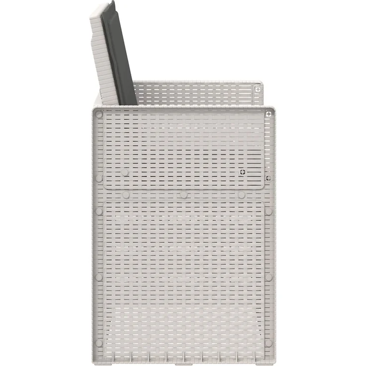 vidaXL Garten Esszimmerstühle 2 pcs Weiß und Anthrazit PP 8000003 – Bild 6