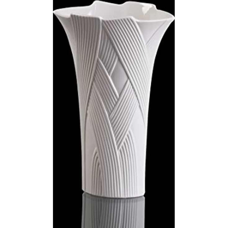 Goebel Hacienda Vase, Biskuitporzellan in Weiß, handgefertigt, Maße: 25 x 16 cm – Bild 1