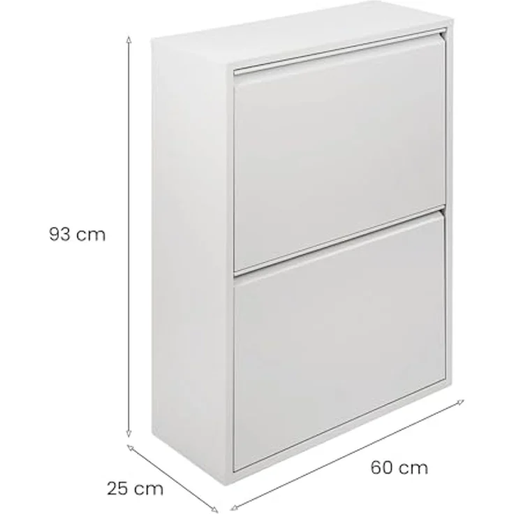 Dmora Platzsparender Abfalleimer für differenziert mit vier Eimer, Farbe weiß, Maße 60 x 92 x 25 cm – Bild 3