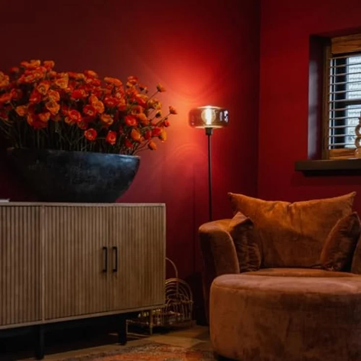 Qazqa Stehlampe Bizle, ohne Leuchtmittel, E27, Grau, Art Deco, Glas, 1-flammig – Bild 2