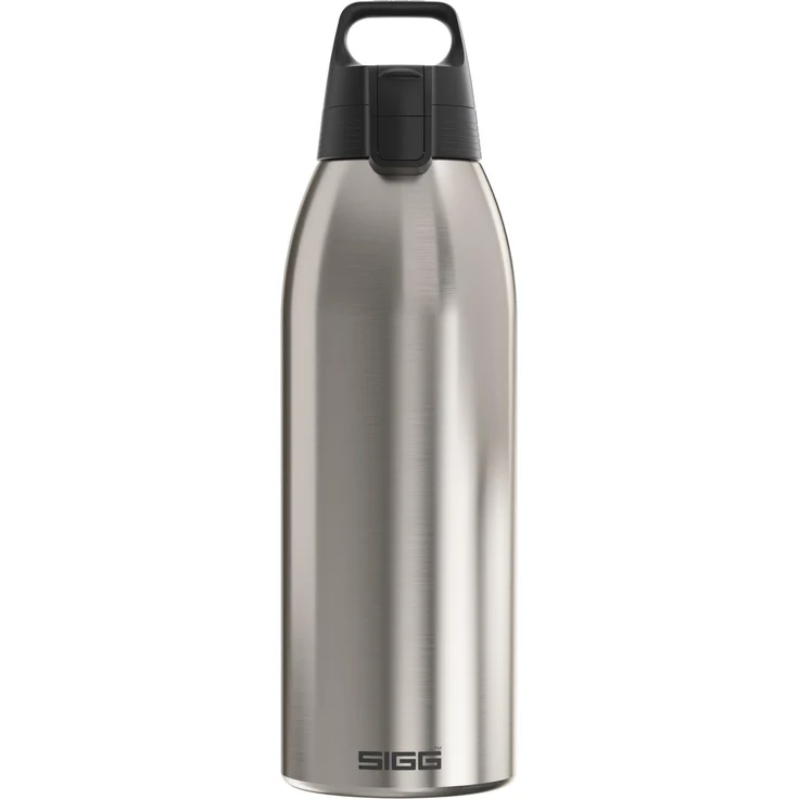 SIGG - Isolierte Trinkflasche - Thermosflasche Shield Therm One Brushed - kohlensäurehaltige Getränke - Auslaufsicher - Spülmaschinenfest - BPA-frei - 90% recycelter Edelstahl - Silber - 1,5L