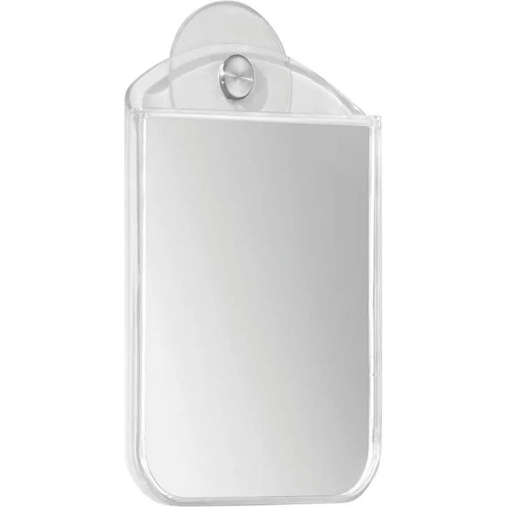 mDesign Beschlagfreier Duschspiegel Kosmetikspiegel Saugnapf Transparent – Bild 1