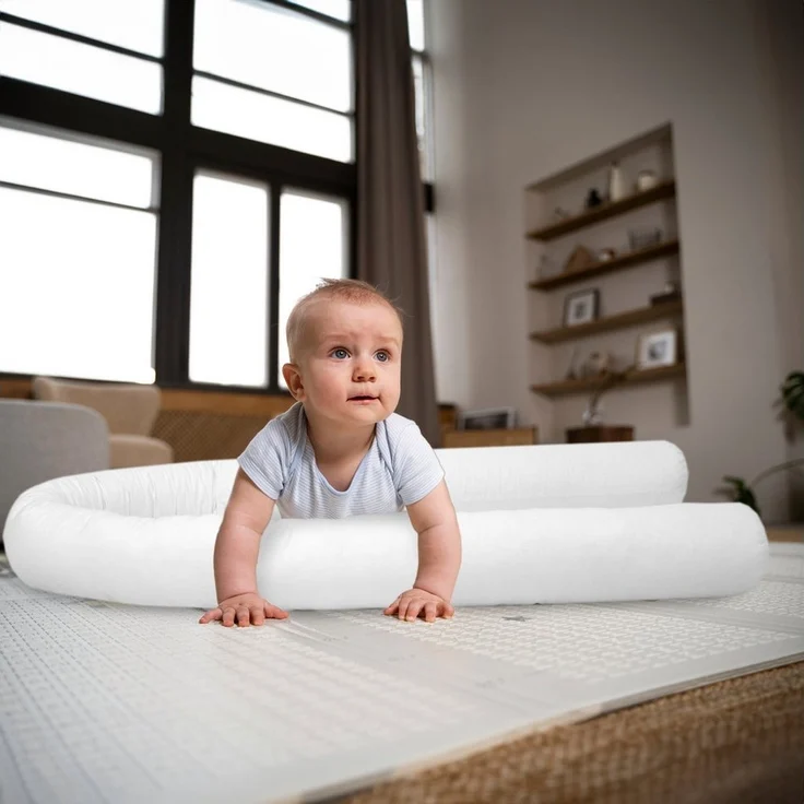 Amilian Nestchenschlange Bettschlange 210cm - Seitenschläferkissen - Nestschlangen, (Nestchenschlange für Kinderbett, Nestchen, Bettumrandung als Kopfschutz, Kantenschutz für Ihr Babybett), Nestchen - Bettumrandung als Kopfschutz - Kantenschutz für Bab... – Bild 3