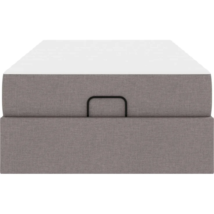 vidaXL Bettgestell mit Matratze mit Matratze 2 pcs Taupe Stoff 3399456 – Bild 5
