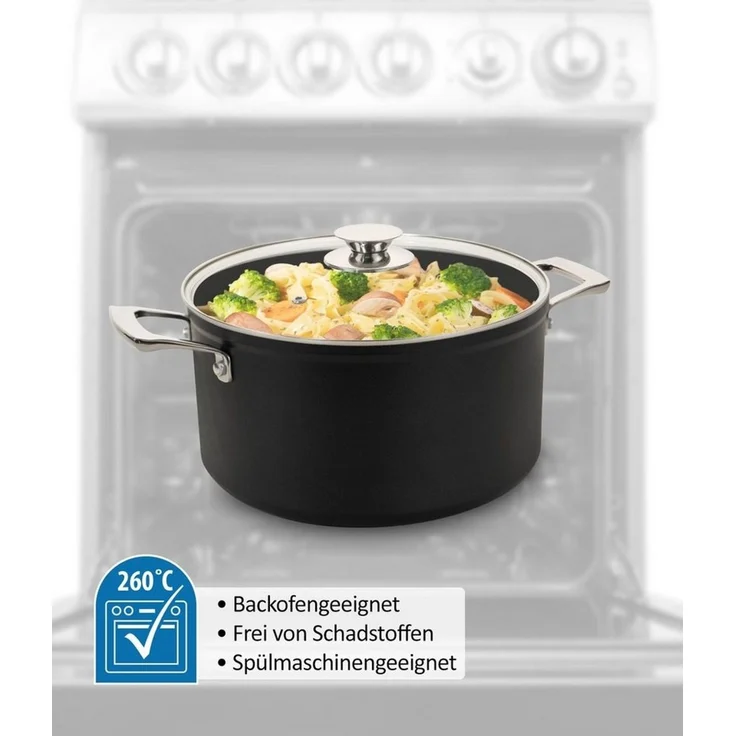 Genius Topf-Set Cerafit Plasma Kochgeschirr Set 3-tlg Pfanne 20 cm + Topf 24 cm, Aluminium (Set 3-tlg), 3-lagige Antihaft-Beschichtung, induktionsgeeignet – Bild 3