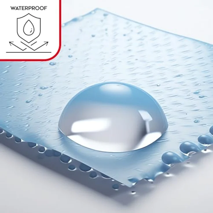 Sleezzz Vital wasserdichtes Molton Spannbettlaken mit antibakterieller Silber Veredelung 100 x 200 cm – Bild 9
