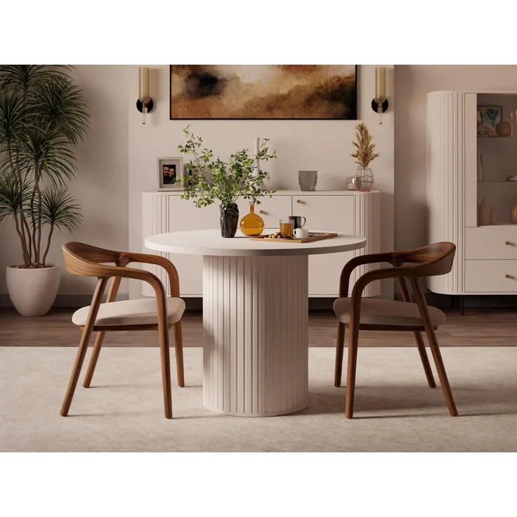 Compleo Esstisch rund, ausziehbar 100-188 cm, Küchentisch Beige oder Eiche cremona, MADE IN EU, Esszimmer modern ZANTO – Bild 5