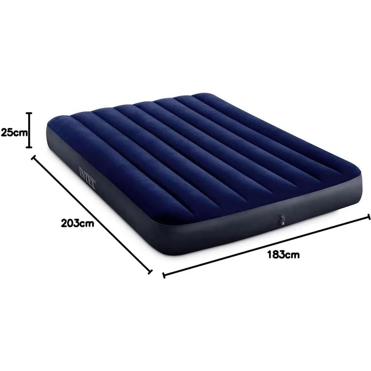 Intex 'Classic Downy' Luftbett, blau, 183 x 203 x 25 cm – Bild 9