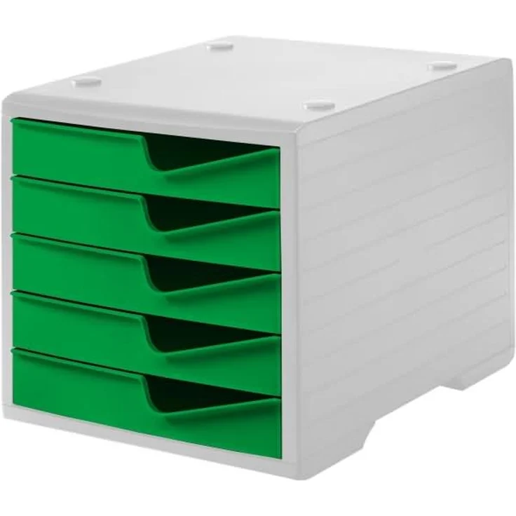 Styro Schubladenbox styroswingbox 5 Schübe grau/gecko