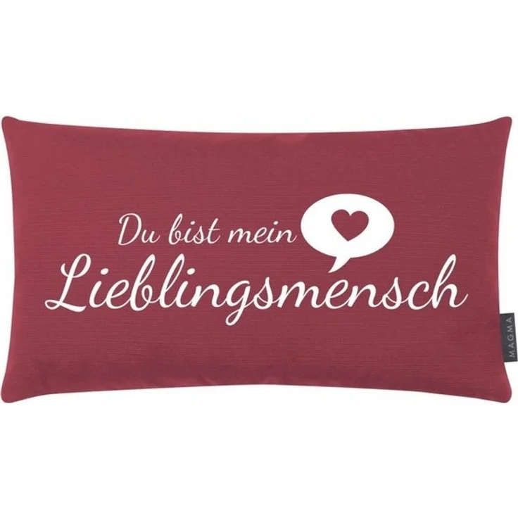 Magma Heimtex Zierkissen Magma Kissen Lieblingsmensch tomate 085 – Bild 2