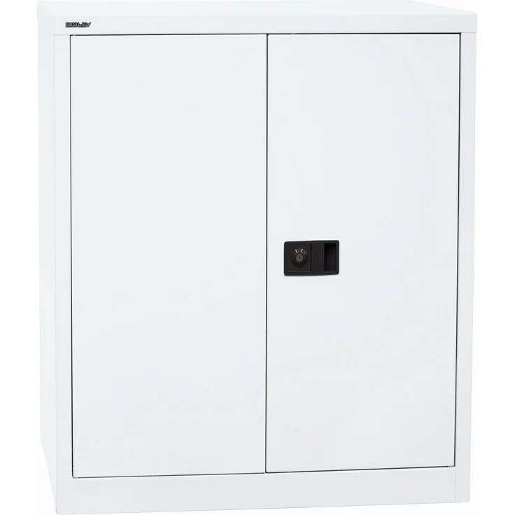 Bisley 'Universal' Flügeltürenschrank, Verkekrsweiß, 100 x 40 x 91,4 cm, 1 Fachboden – Bild 1