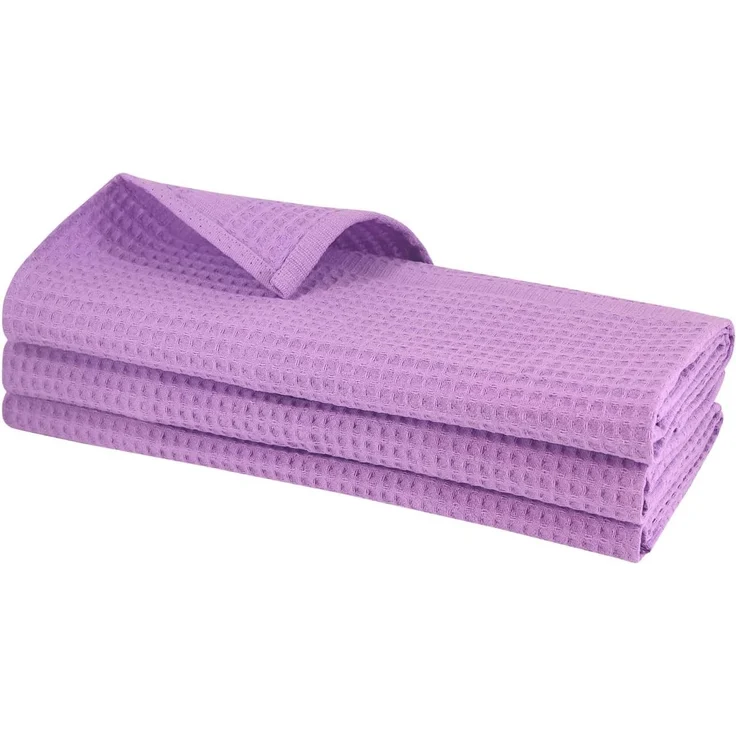 Engelland Geschirrtuch Poliertuch, (Vorteils-Set, 3-tlg, Waffel-Pique), 100 % Baumwolle, integrierte Aufhängeschlaufe, 70 x 50 cm – Bild 1